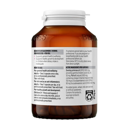 Blackmores Evening Primrose Oil + Fish Oil 1000mg 100 Capsules