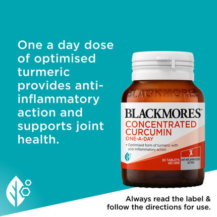 Blackmores Concentrated Curcumin One-A-Day 30 Tablets