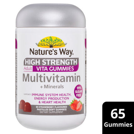 Nature's Way High Strength Adult Vita Gummies Multivitamin + Minerals 65's