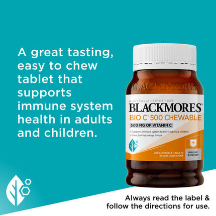 Blackmores Bio C 500mg Chewable 200 Tablets
