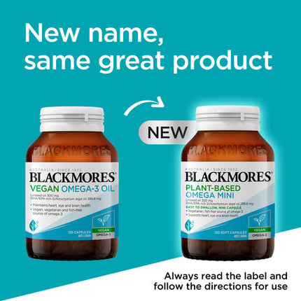 Blackmores Vegan Omega-3 Oil 120 Capsules