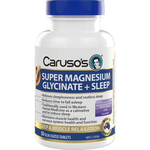 Carusos Super Magnesium Glycinate + Sleep Tabs 50