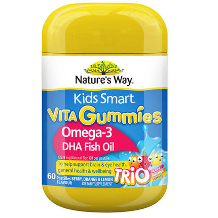 Nature's Way Kids Smart Vita Gummies Omega 3 Fish Oil DHA 60 Pastilles