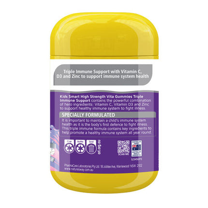 Nature's Way Kids Smart High Strength Vita Gummies Triple Immune Support 50 Pastilles