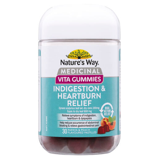 Nature's Way Medicinal Vita Gummies Indigestion & Heartburn Relief 30 Gummies
