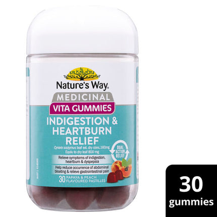 Nature's Way Medicinal Vita Gummies Indigestion & Heartburn Relief 30 Gummies