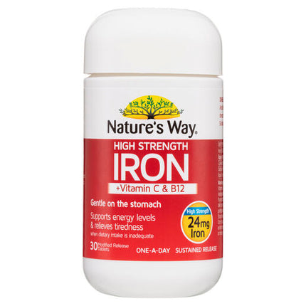 Nature's Way High Strength Iron 30 Tablets