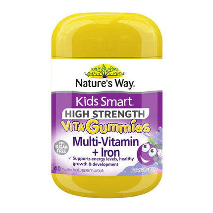 Nature's Way Kids Smart High Strength Vita Gummies Multivit + Iron 40 Pastilles
