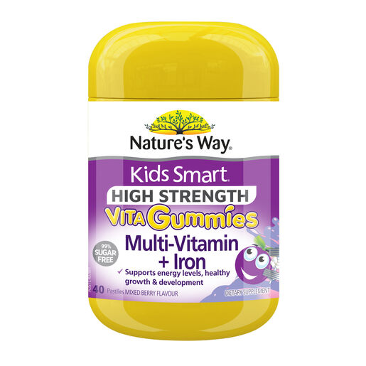 Nature's Way Kids Smart High Strength Vita Gummies Multivit + Iron 40 Pastilles