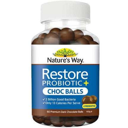 Nature's Way Restore Probiotic Choc Balls 60 Pieces
