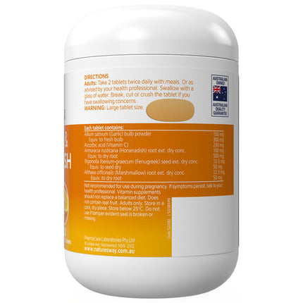 Nature's Way Garlic Plus C And Horseradish 200 Tablets