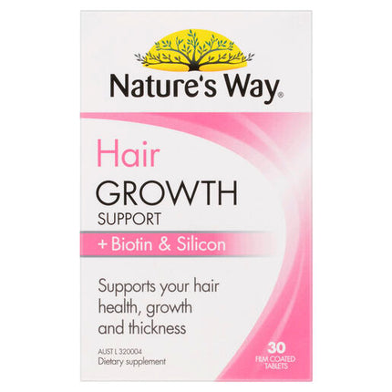 Nature's Way Hair Growth Support Plus Biotin And Silicon 30 Tablets