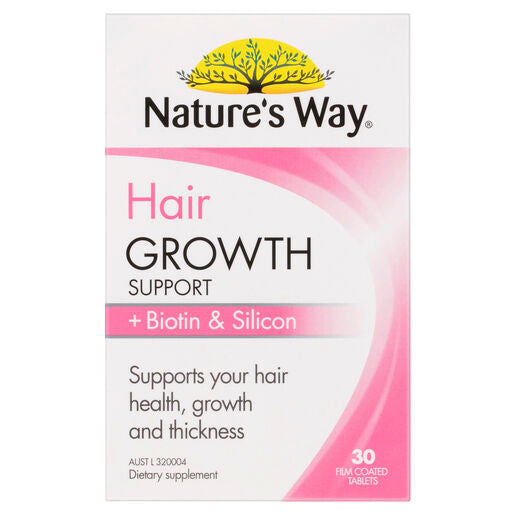 Nature's Way Hair Growth Support Plus Biotin And Silicon 30 Tablets