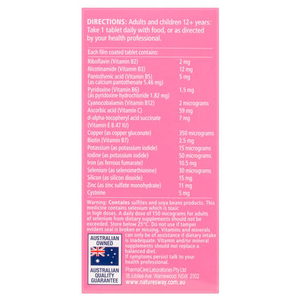 Nature's Way Hair Growth Support Plus Biotin And Silicon 30 Tablets
