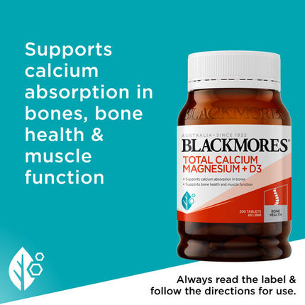 Blackmores Total Calcium Magnesium + D3 200 Tablets