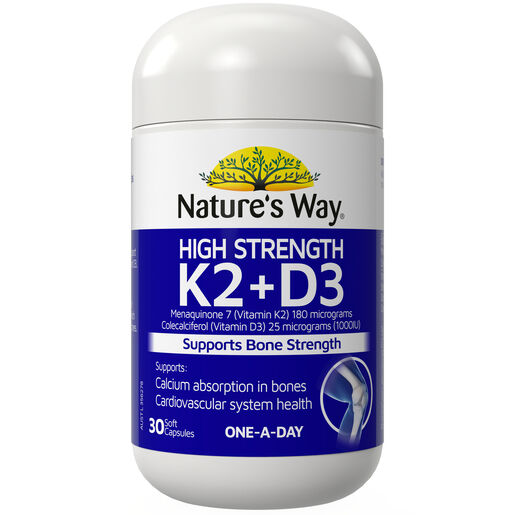 Natures Way Vitamin K2 Plus D3 30 Capsules