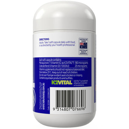 Natures Way Vitamin K2 Plus D3 30 Capsules