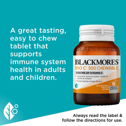 Blackmores Bio C 500mg Chewable 50 Tablets