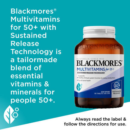 Blackmores Multivitamin for 50+ 90 Tablets