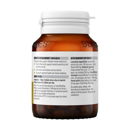 Blackmores Calm & Relax 60 Tablets