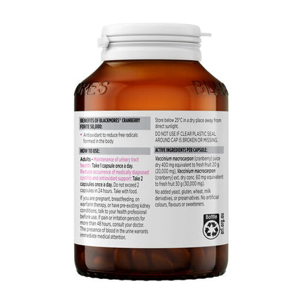 Blackmores Cranberry Forte 50000mg 90 Capsules