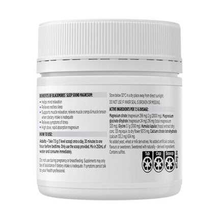 Blackmores Sleep Sound Magnesium Powder 187.5g