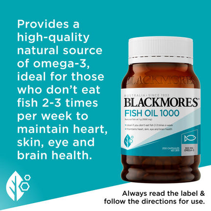 Blackmores Fish Oil 1000mg 200 Capsules