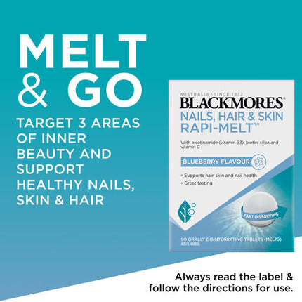Blackmores Nails, Hair & Skin Rapi-Melt 90 Melts