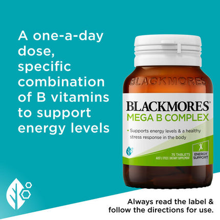 Blackmores Mega B Complex 75 Tablets