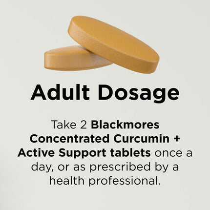 Blackmores Concentrated Curcumin + Active Support 120 Tablets