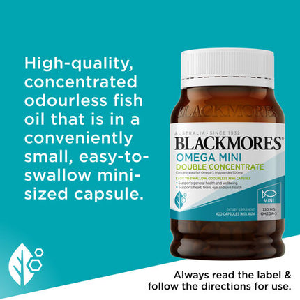 Blackmores Omega Mini Double Concentrate 400 Capsules