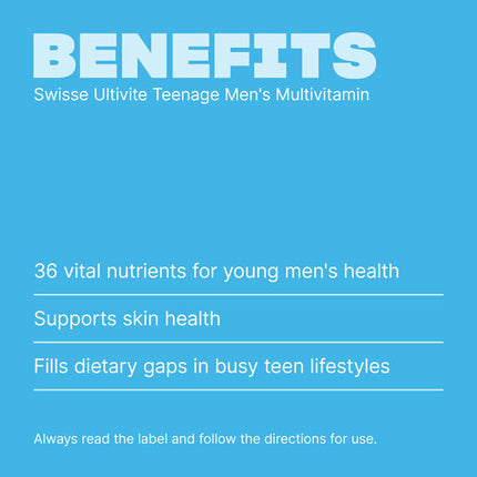 Swisse Ultivite Men's Teenage Multivitamin 60 Tablets