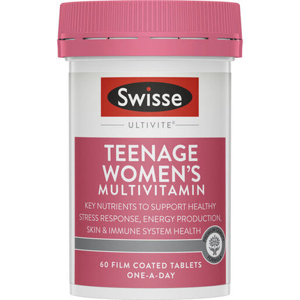 Swisse Ultivite Women's Teenage Multivitamin 60 Tablets