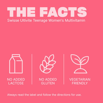 Swisse Ultivite Women's Teenage Multivitamin 60 Tablets