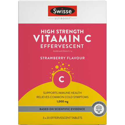 Swisse Ultiboost High Strength Vitamin C Effervescent 60 Tablets