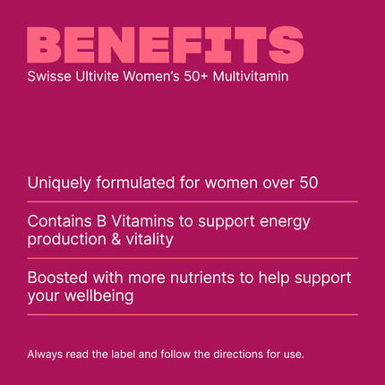 Swisse Ultivite Women's 50 + Multivitamin 60 Tablets