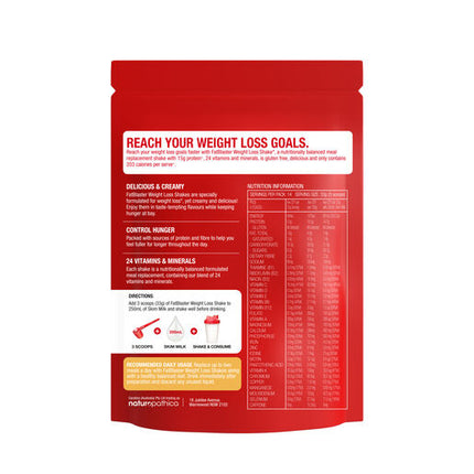 Naturopathica Fatblaster Weight Loss Shake Red Pouch Banana 465g