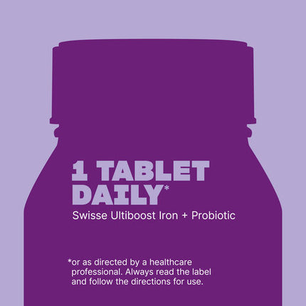 Swisse Ultiboost Iron + Probiotic 30 Tablets
