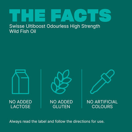 Swisse Ultiboost Odourless High Strength Wild Fish Oil 1500mg 400 Capsules