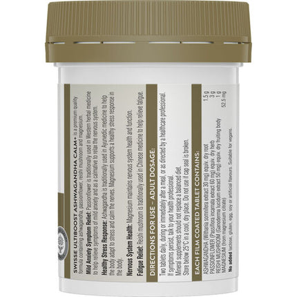 Swisse Ultiboost Calm + De-Stress 60 Tablets