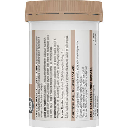 Swisse Ultiboost Calcium + Vitamin D 90 Tablets