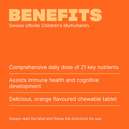 Swisse Ultivite Children's Chewable Multivitamin 120 Tablets