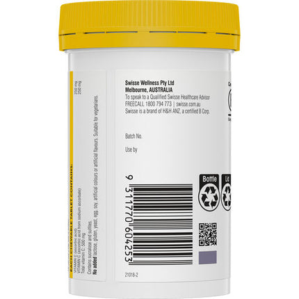 Swisse Ultiboost Vitamin C Chewable Natural Orange 110 Tablets
