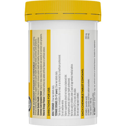 Swisse Ultiboost Vitamin C Chewable Natural Orange 110 Tablets