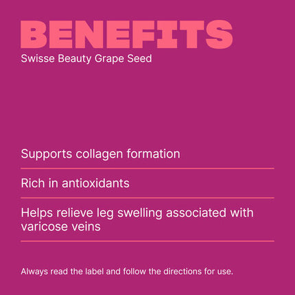 Swisse Beauty Grape Seed 14,250mg 180 Tablets