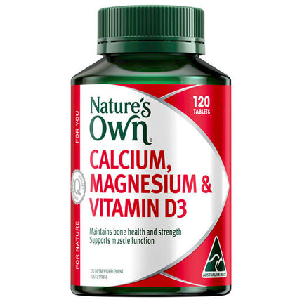 Nature's Own Calcium, Magnesium & Vitamin D3 120 Tablets