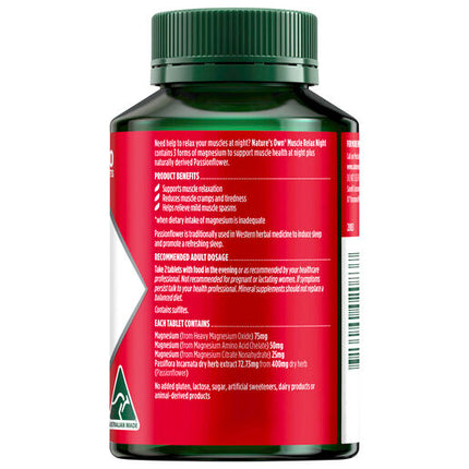 Nature’s Own Active Magnesium Recovery Muscle Night Tablets 120