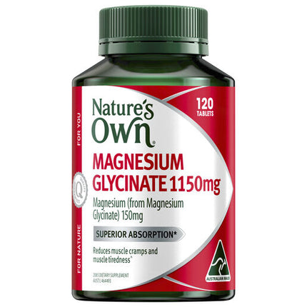 Nature’s Own Magnesium Glycinate 120 Tablets