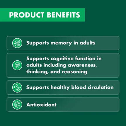 Nature's Own Ginkgo Biloba 2000Mg 100 Tablets