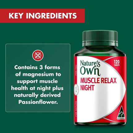 Nature’s Own Active Magnesium Recovery Muscle Night Tablets 120